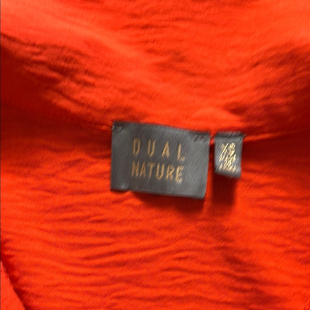 Dual Nature Vibrant Orange Short Sleeve Dress - Picture 3 of 5